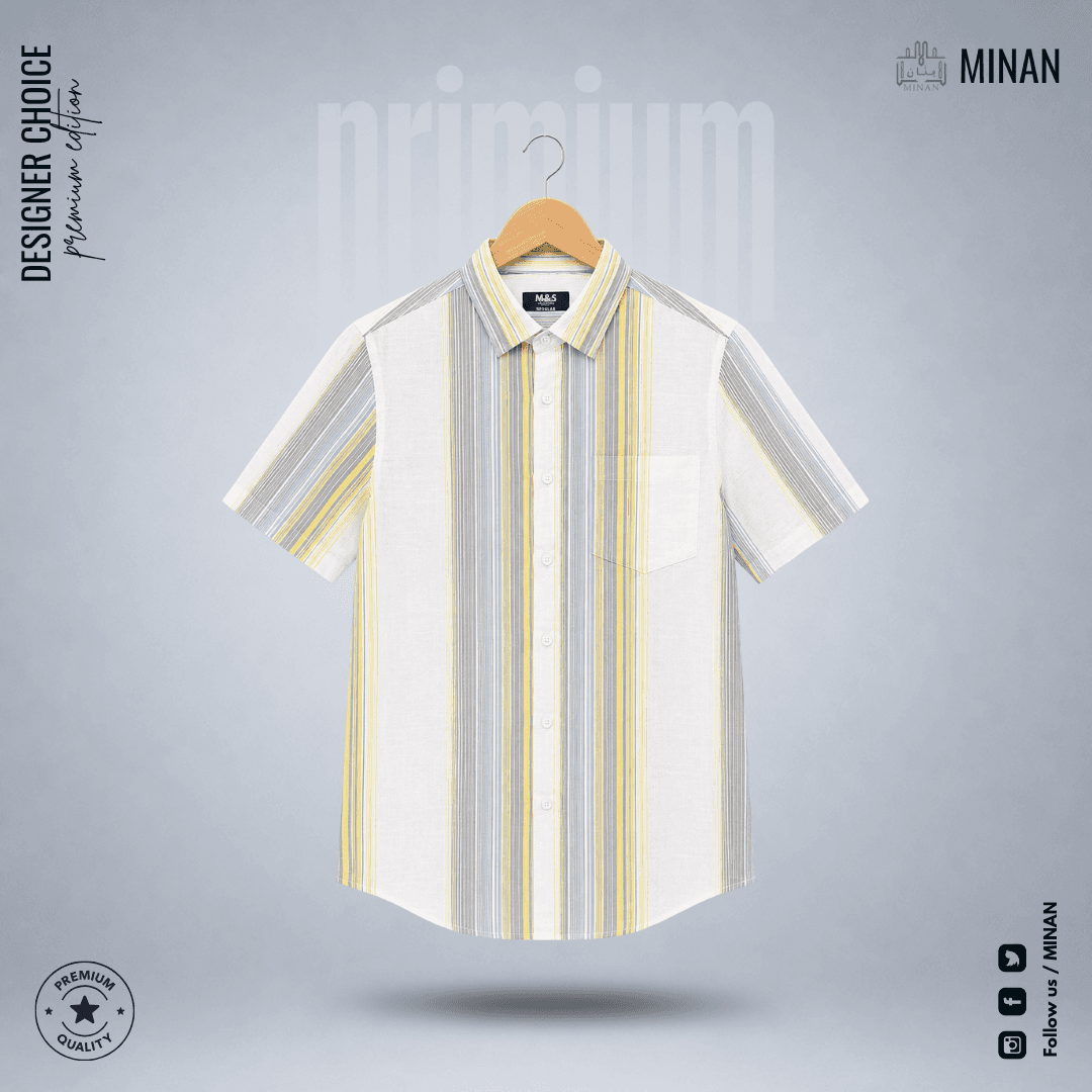 Meridian Stripe – Half Sleeve Cotton Shirt