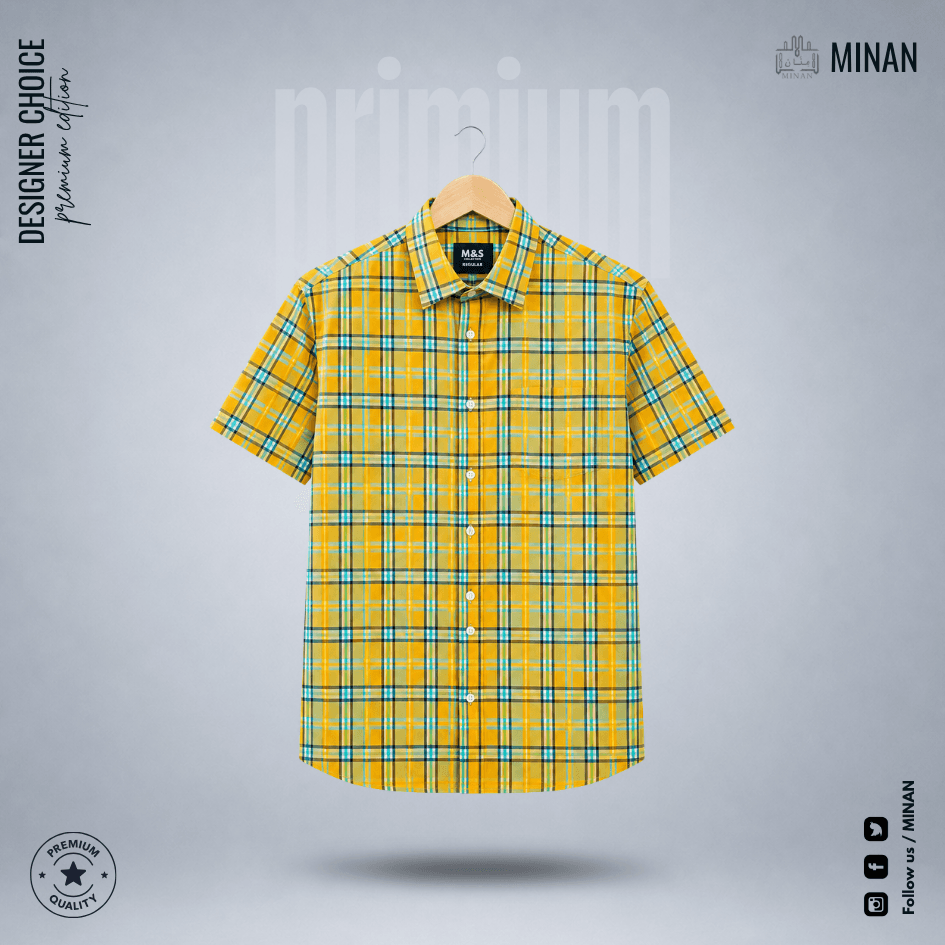 Sunburst Tartan Check – Half Sleeve Cotton Shirt