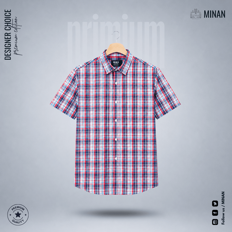 Regatta Madras Check – Half Sleeve Cotton Shirt