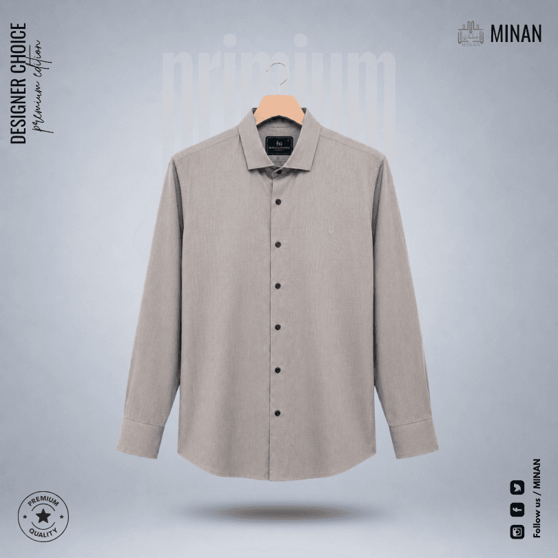 Stone Taupe Full Sleeve Solid Shirt