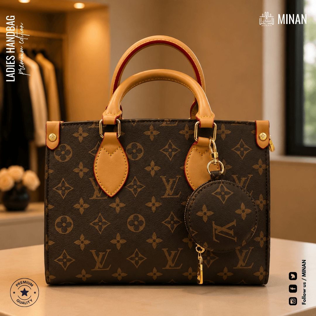 Vintage Monogram Tote with Coin Pouch