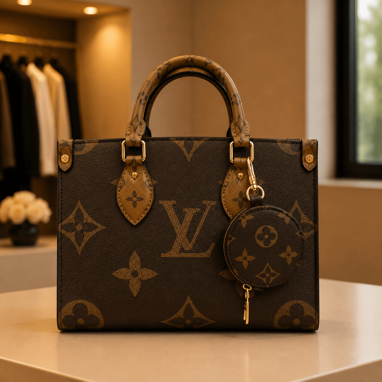 Vintage Monogram Structured Tote