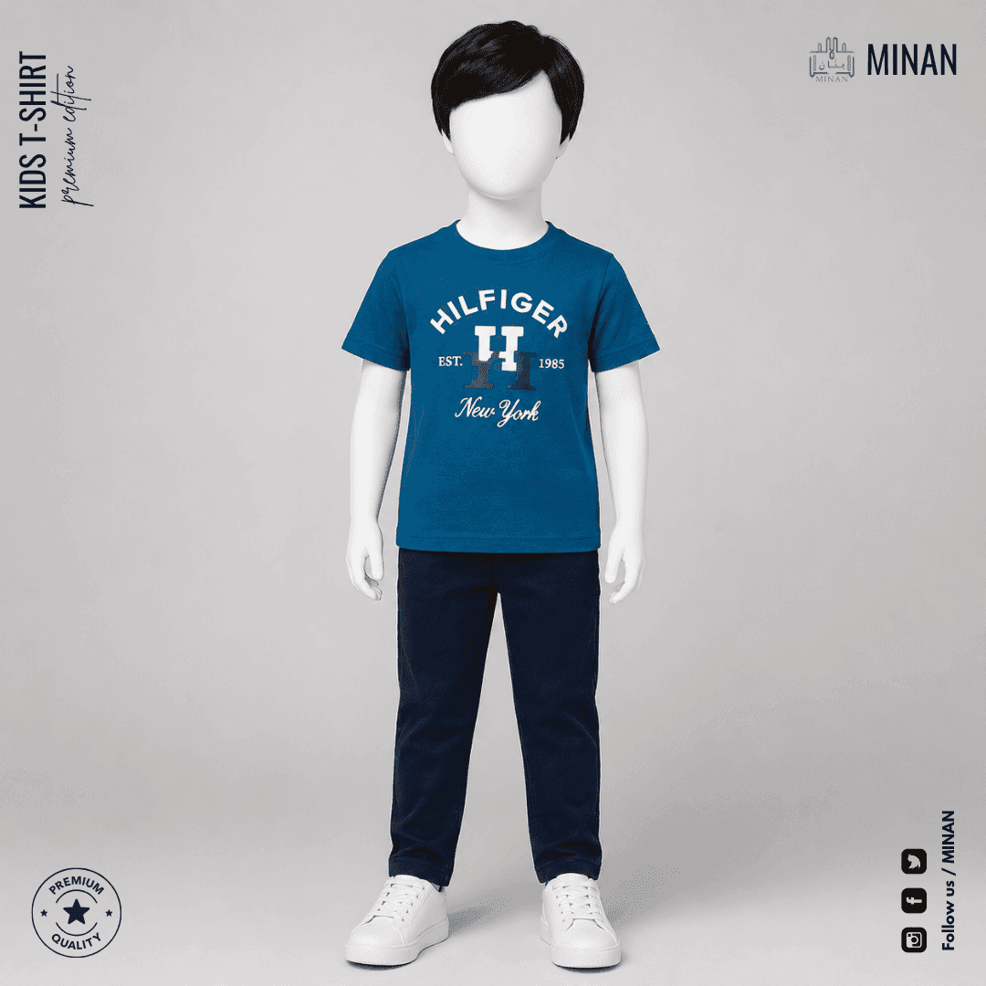 Varsity Teal Kids Graphic T-Shirt