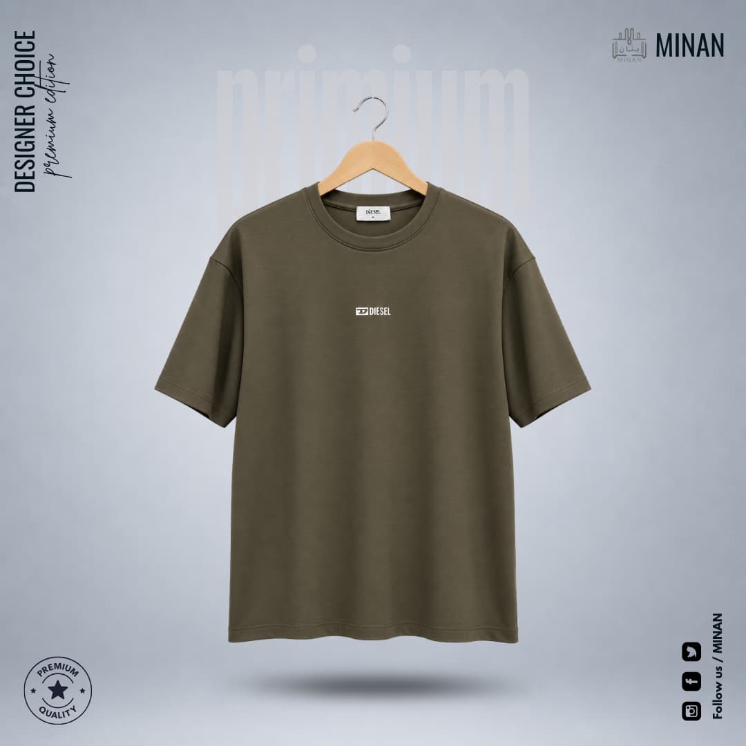Deep Olive Oversized Essential Tee