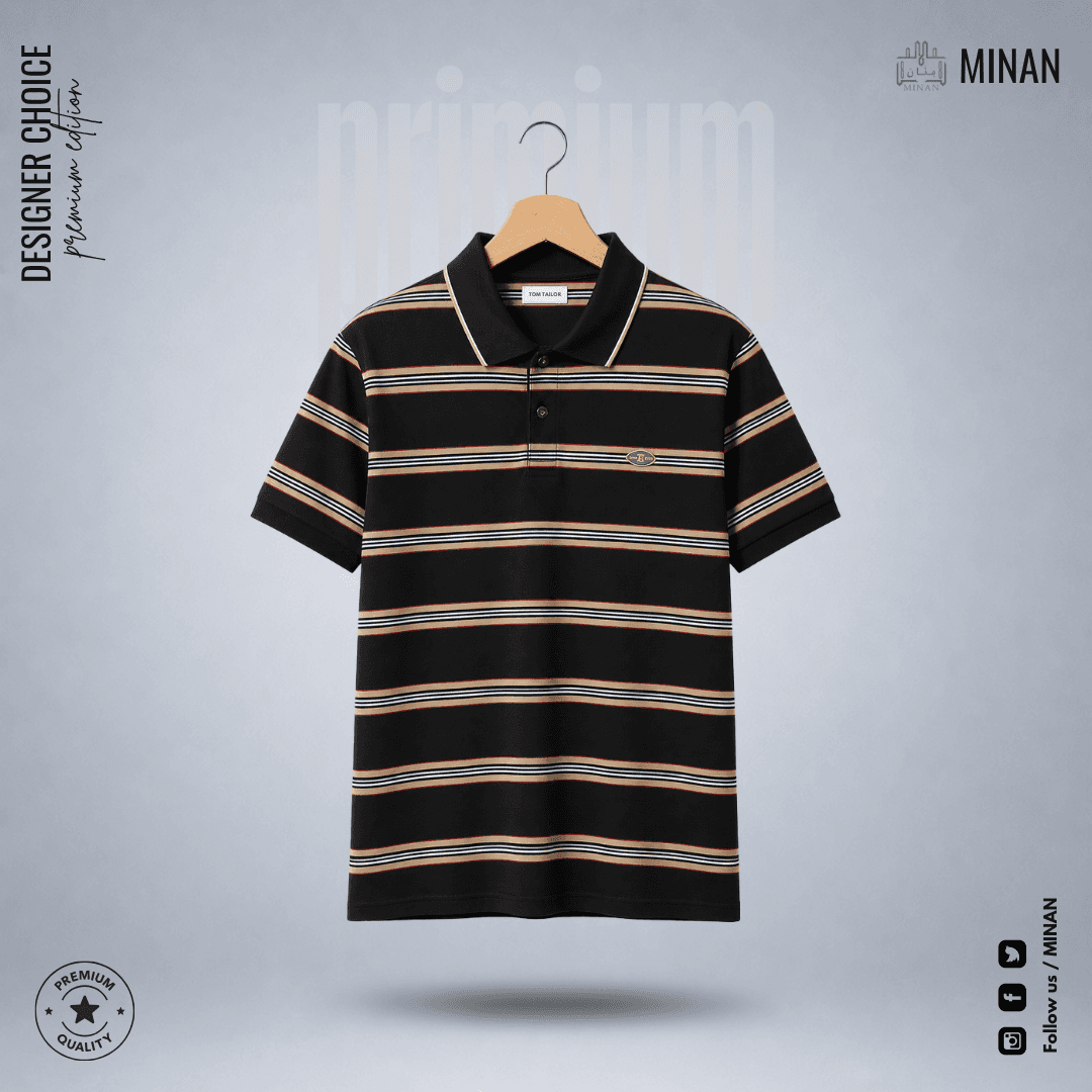 Onyx Multistripe Polo Shirt
